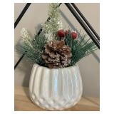 Decorative Wall Shelf With Winter Decor
