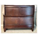 Sleigh Bed Frame With Side Rails & Slats