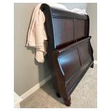 Sleigh Bed Frame With Side Rails & Slats