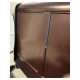 Sleigh Bed Frame With Side Rails & Slats