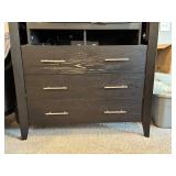 Black Entertainment Center Cabinet - Missing Front Doors