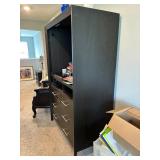 Black Entertainment Center Cabinet - Missing Front Doors