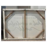 Decorative Lamp and Framed Canvas Wall Art Mixed Lot