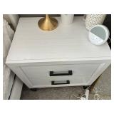 White Bedroom Set With Dresser, 2 Nightstands & New Mirror