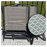 2 Folding Chairs & Table Patio Mixed Lot