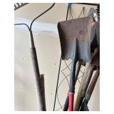 Outdoor Trash Can, Trellis & Garden Tools Mixed Lot