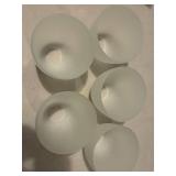 5-light Chandelier With Frosted Glass Shades
