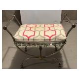 Upholstered Metal Stool