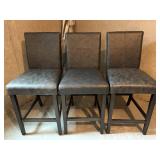 Gray Bar Stools (Lot of 4)