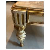 Heavy Metal Top Table With Marble-Style Top