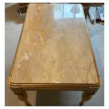 Heavy Metal Top Table With Marble-Style Top