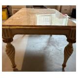 Heavy Metal Top Table With Marble-Style Top