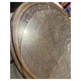 Wrought Iron Table With 2 Plexiglass Tops