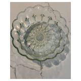 Cake Dish, Pewter Tray & Glass Serving Pieces Mixed Lot