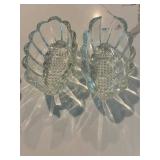 Cake Dish, Pewter Tray & Glass Serving Pieces Mixed Lot