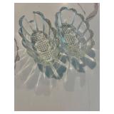 Cake Dish, Pewter Tray & Glass Serving Pieces Mixed Lot