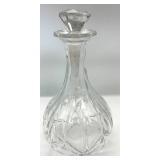 Glass Wine Table, Decanter & 5 Glasses