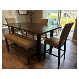 Informal Dining Room Table, 4 Chairs & Bench Set