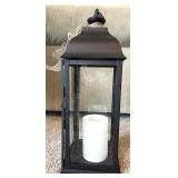 Lantern Decor Set With Faux Floral Arrangement & Candles