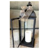 Lantern Decor Set With Faux Floral Arrangement & Candles