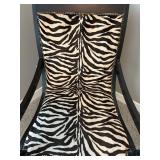 Zebra Accent Chair With Pillow