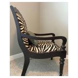 Zebra Accent Chair With Pillow