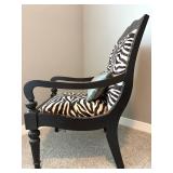 Zebra Accent Chair With Pillow