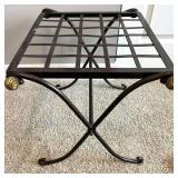 Heavy Wrought Iron Table With Live Potted Plant