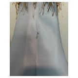 Pair of Decorative Floor Lamps With Feather Shades