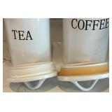 Tea, Coffee & Utensil Canister Set With Utensils