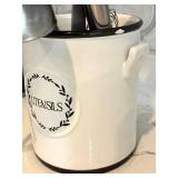 Tea, Coffee & Utensil Canister Set With Utensils