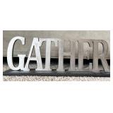 Gather Sign, Faux Floral Arrangement & Decorative Globe Mixed Lot