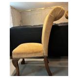 Pair of Carved Upholstered Clawfoot Chairs
