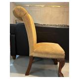 Pair of Carved Upholstered Clawfoot Chairs