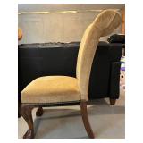 Pair of Carved Upholstered Clawfoot Chairs