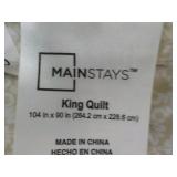 Mainstays King Size Quilt and 2 Pil...