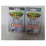 2 Crayola Metallic Crayons...