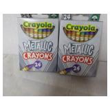 2 Crayola Metallic Crayons...