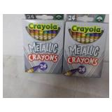 2 Crayola Metallic Crayons...