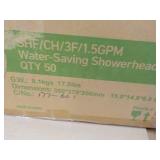 Case of Green Lite Shower Heads...