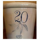 Vintage Red Wing Pottery Double Birch Crock #20