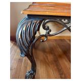 Glass Coffee Table With Iron Base