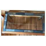 Glass Coffee Table With Iron Base