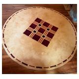 Round Wool & Cotton Area Rug 93"