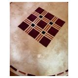 Round Wool & Cotton Area Rug 93"
