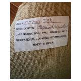 Round Wool & Cotton Area Rug 93"