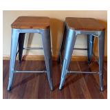 Pair of Industrial Bar Stools