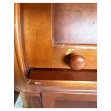 Wood Roll Top Secretary Desk