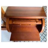 Wood Roll Top Secretary Desk