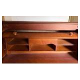 Wood Roll Top Secretary Desk